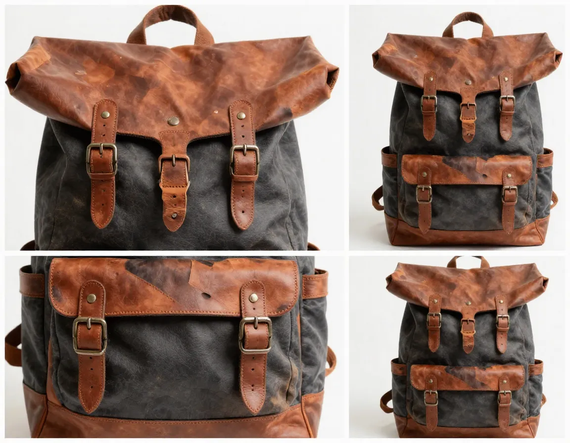 Examples of professionally repaired bags and backpacks
